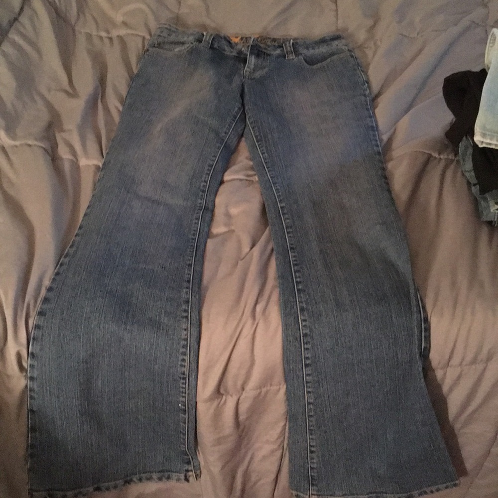 Boot cut medium dark jeans